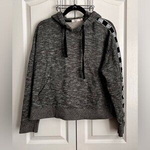 UGG WOMENS TRACK TOP, “IRIS”, GREY & BLACK, size medium